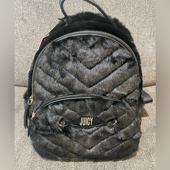 Juicy Couture Black Faux Fur Backpack main image 5